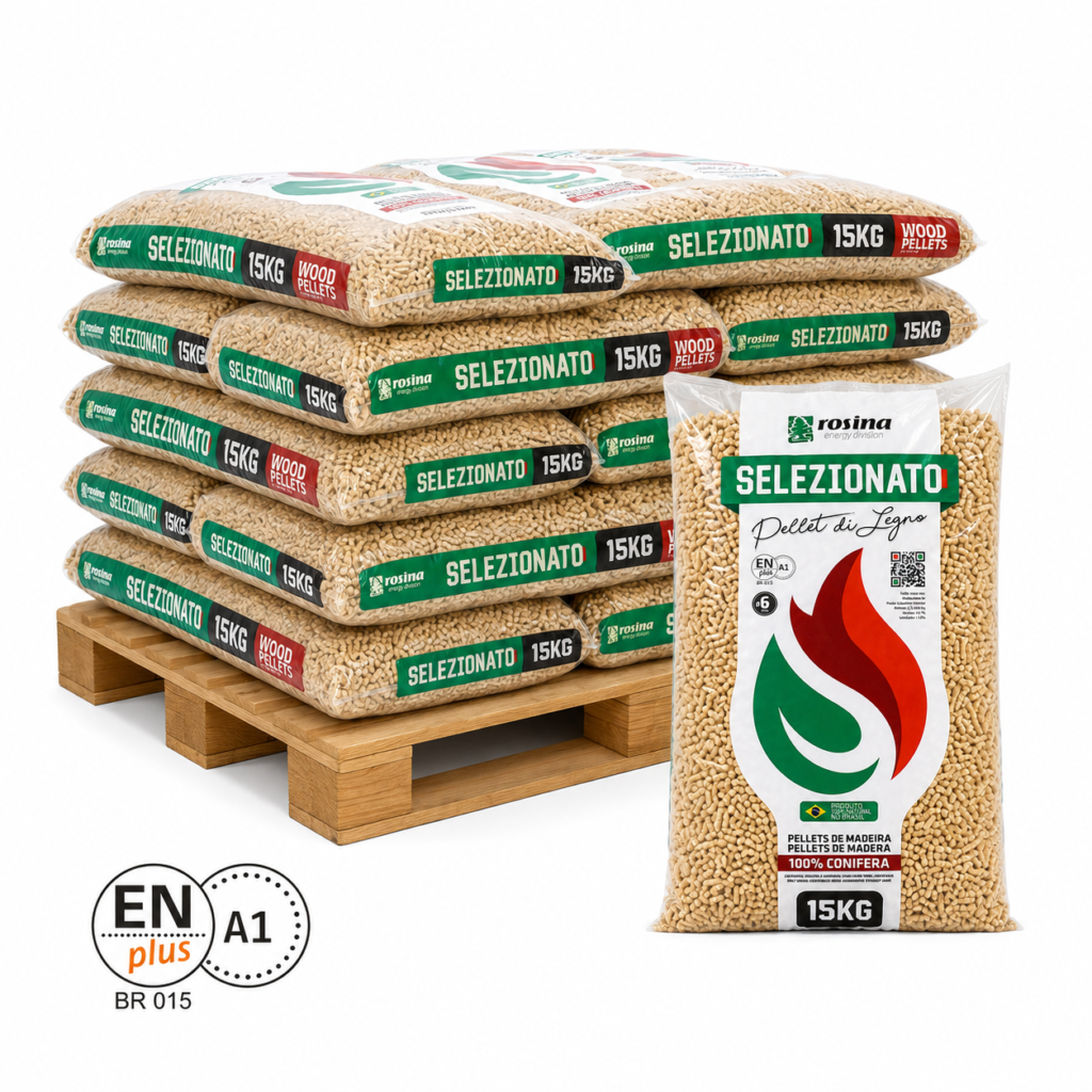 Halve pallet houtpellets Rosina Portas pellets 33 zakken