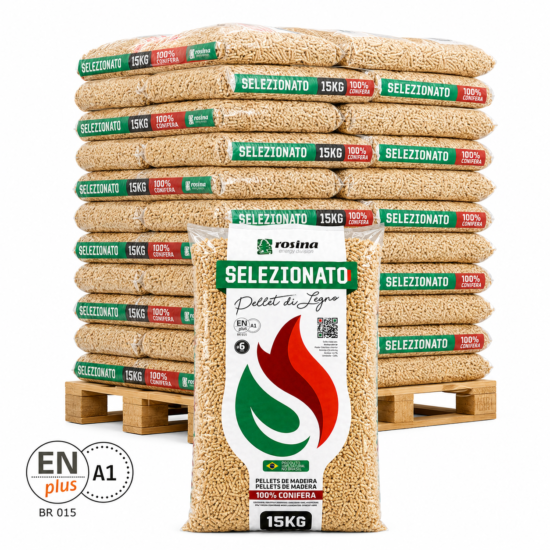 Hele pallet houtpellets Rosina Portas pellets 65 zakken