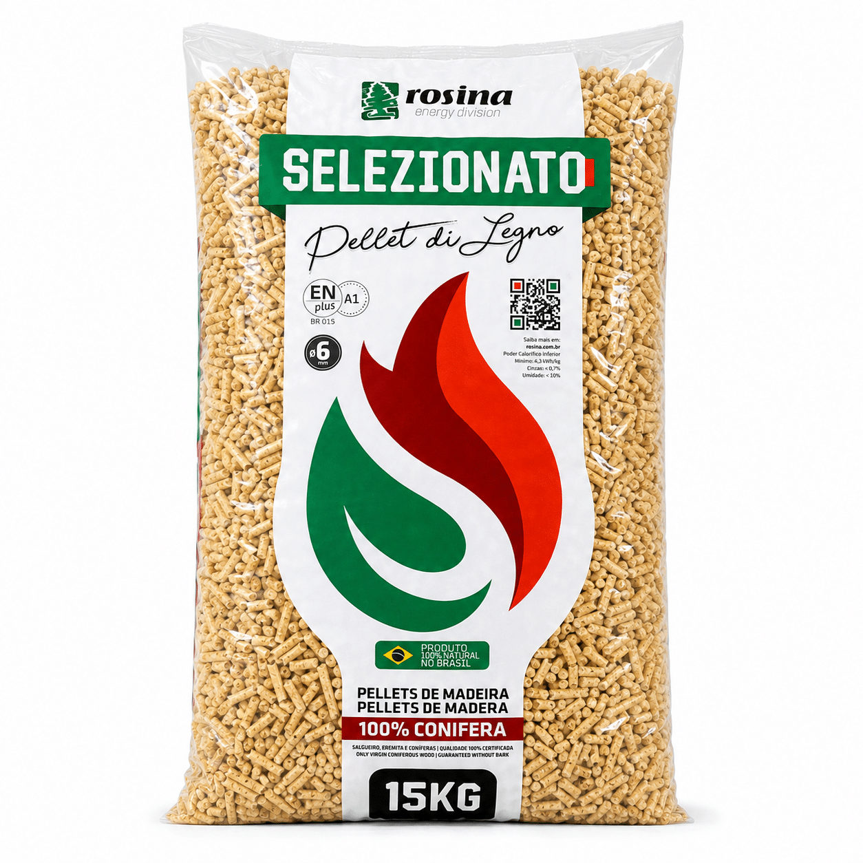 Houtpellets Rosina Portas pellets zak 15kg