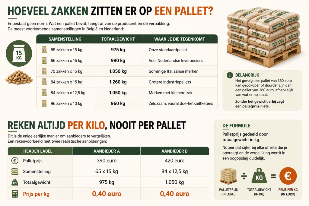 Infographic eerlijke pelletprijzen per kilo