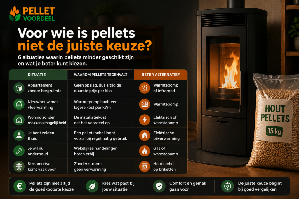 Voor wie is pellets niet de juiste keuze